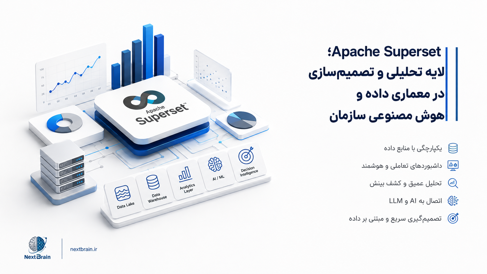 Apache Superset؛ لایه تحلیلی و تصمیم‌سازی در معماری داده و هوش مصنوعی سازمان